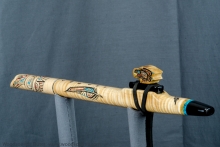 Curly Silver Maple Native American Flute, Minor, Mid A-4, #J21I